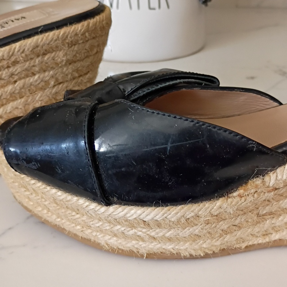 VALENTINO GARAVANI WEDGE ESPADRILLES PATENT LEATHER - Picture 7 of 8